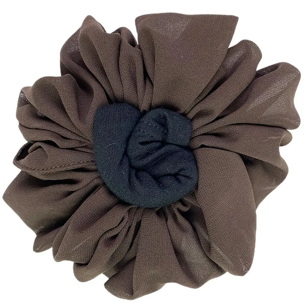 

1PC Vintage Elegant Large Flower Shape Chiffon Elastic Hair Tie Hair Band Women turban headband