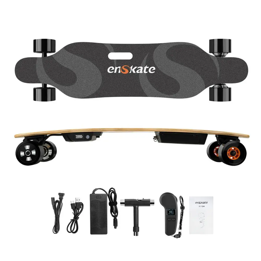 

enSkate R2 37'' Electric Skateboard Max 22 MPH 15 Miles Range 900W Dual Motors with Wireless Remote Control Eletric Scooter