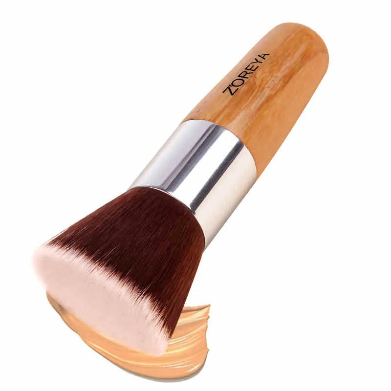 Кисть для макияжа с деревянной ручкой из шерсти и волокна|Аппликатор теней век| |