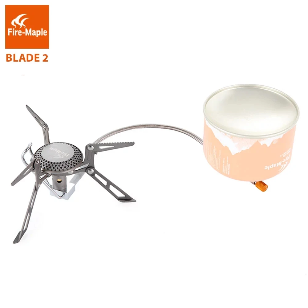 

Fire Maple Gas burners Blade 2 Ultra Light 135g Pure Titanium Gas Stoves Cooker With Pre-heat Tube Outdoor Camping Gas Stove
