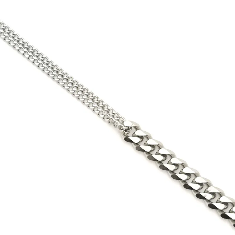 

Original Design Geometric Splicing Bracelet Men and Women Hip-hop Personality Cool Titanium Steel Jewelry for Unisex