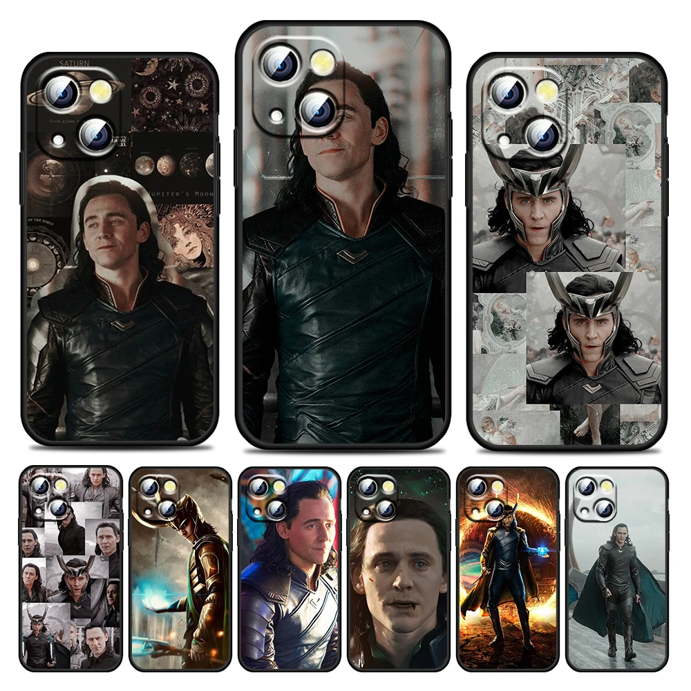

Avengers Marvel Hero Loki For Apple iPhone 13 12 11 Pro Max Mini XS Max X XR 6 7 8 Plus 5S SE2020 Soft Black Phone Case