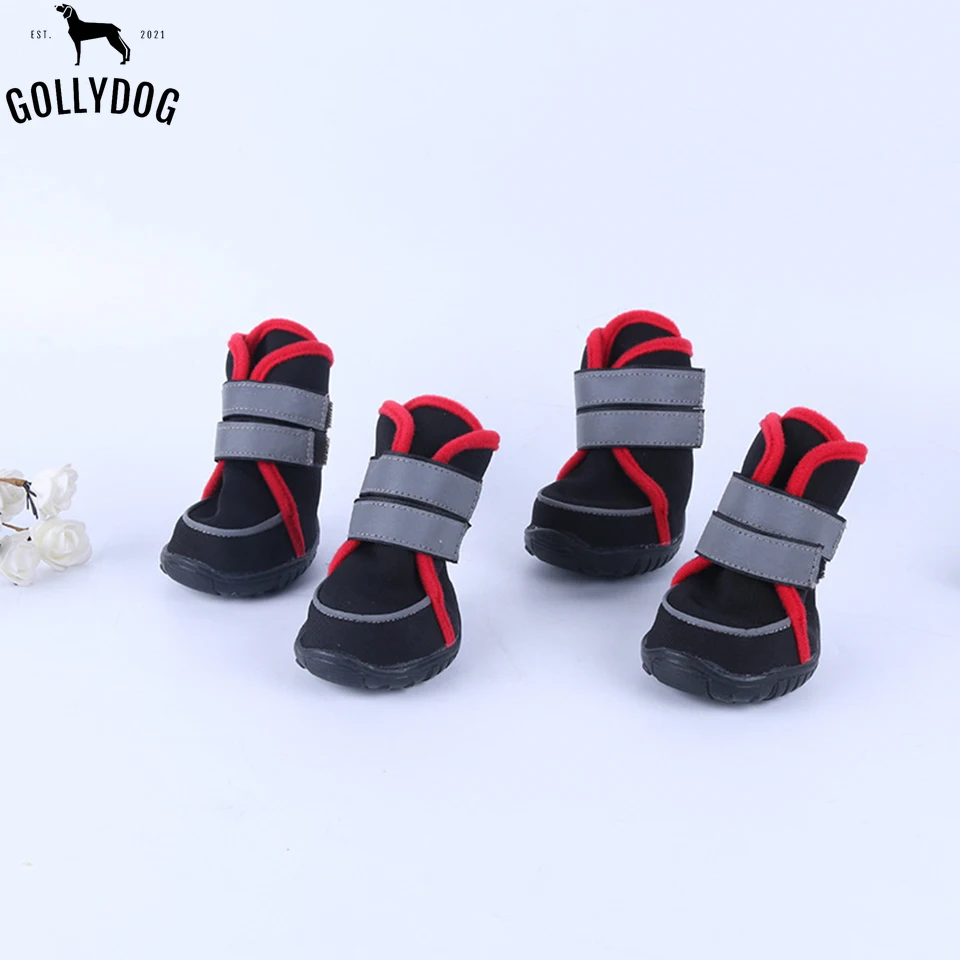 

Windproof Pet Shoes with Reflective Strip Non-slip Comfortable Dog Shoes Four Seasons for Puppy Large Dog Shoes