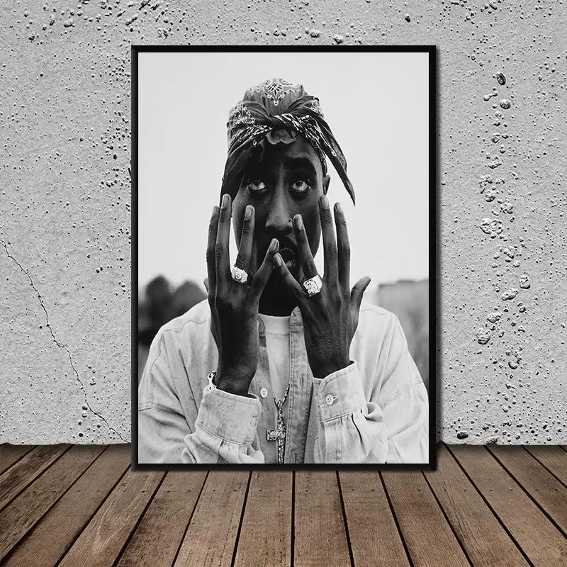 

Modern Simple Art Canvas Poster of Tupac Amaru Shakur Poster Wall Decoration Corridor Decoration Room Decoration