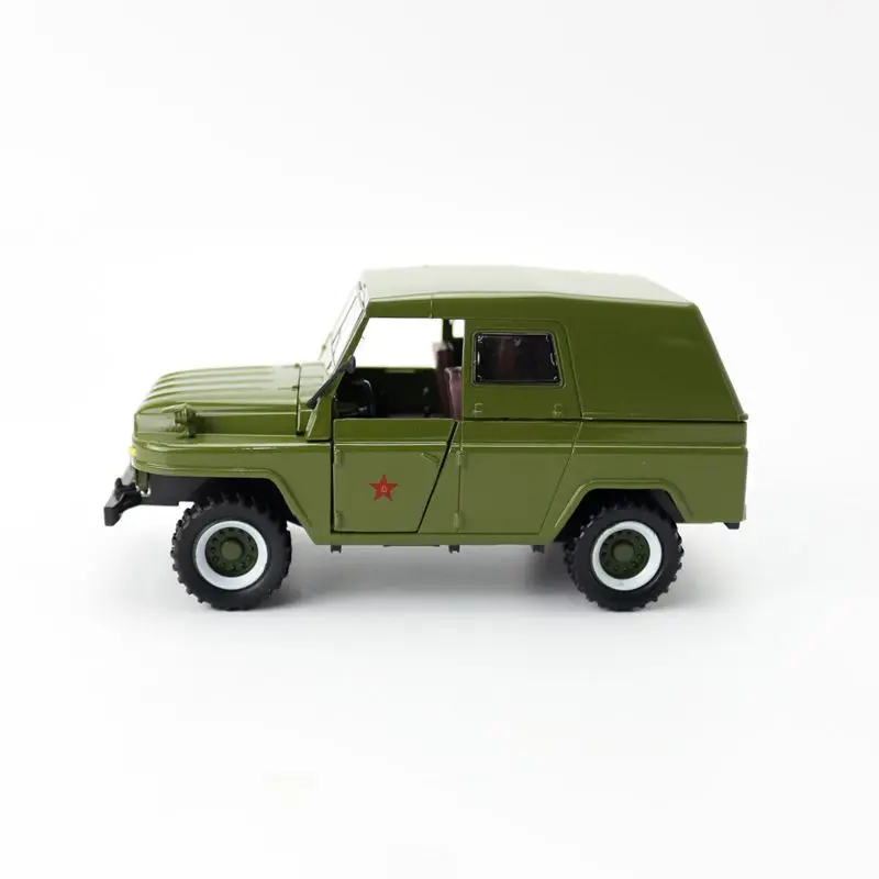 Литая металлическая игрушка модель/масштаб 1:24/Классическая BJ212 Jeep армейский