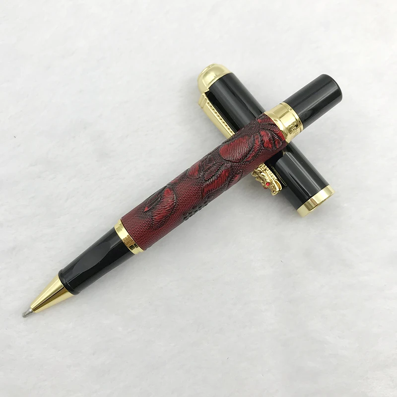 Jinhao Dragon шариковая ручка подарок высокое качество золотой дракон зажим черные