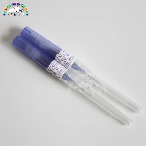 10-50pcs cão gato esterilizado i.v. canula descartável iv cateter 20g 24g 26g Cânula intravenosa suprimentos veterinários
