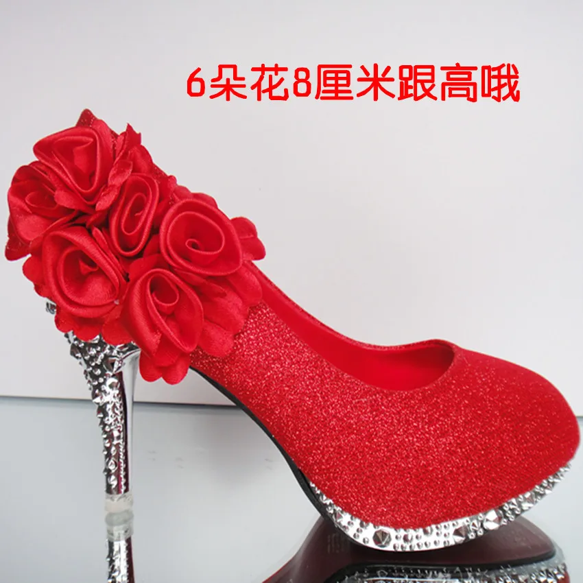 Подарок для взрослых Женские туфли на высоком каблуке Свадебные шпильке с