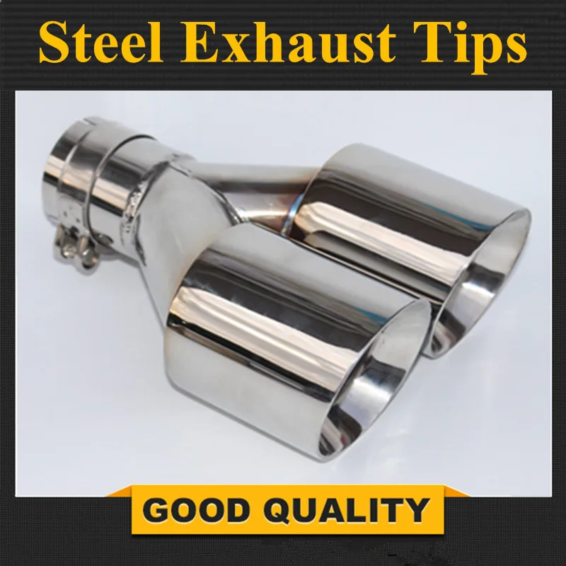 1 шт.: 63 мм на входе 89 выход Нержавеющая сталь автомобильные выхлопные трубы 304
