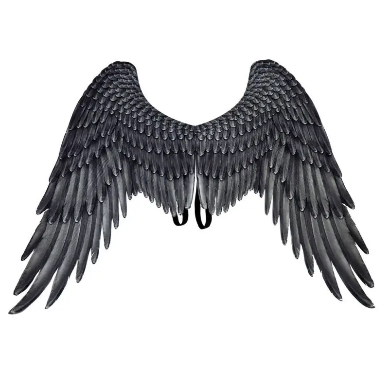 Halloween 3D Angel Devil Big Wings Large Black Costume Mardi Gras Theme Party Cosplay Accessories of Kid Adult Children - купить по