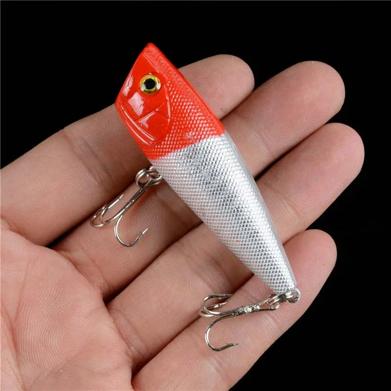 Морская рыболовная приманка острые Крючки большой Поппер воблеры 6 см 7 г верхняя