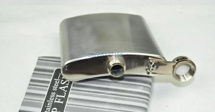 

Whole Sale 50pcs/lot Men's portable Flagon Liquor Flask Hip Flask 6OZ flask stainless steel hip flask Free Shipment