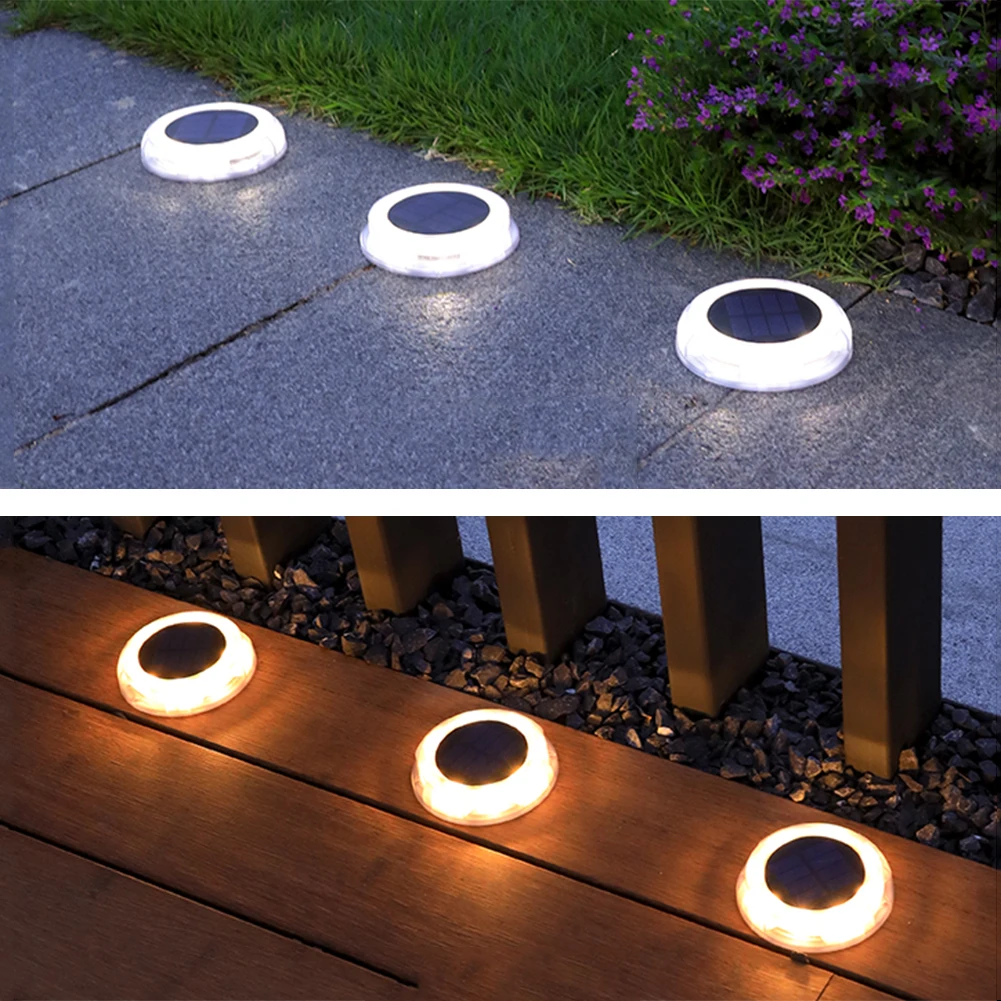 

Solar Path Lights 12 LED Solar Power Buried Light Ground Lamp Outdoor Path Way Garden Decking Underground Lamp Courtyard Lamp