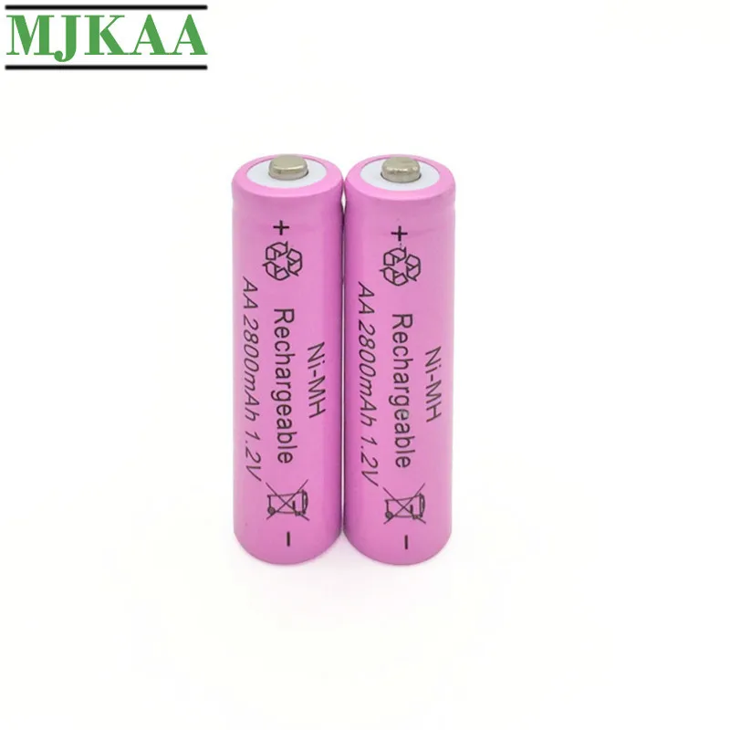 MJKAA 10 шт. AA 2800mAh 1 2 V 2A аккумуляторная батарея Ni-MH батареи для камеры игрушки