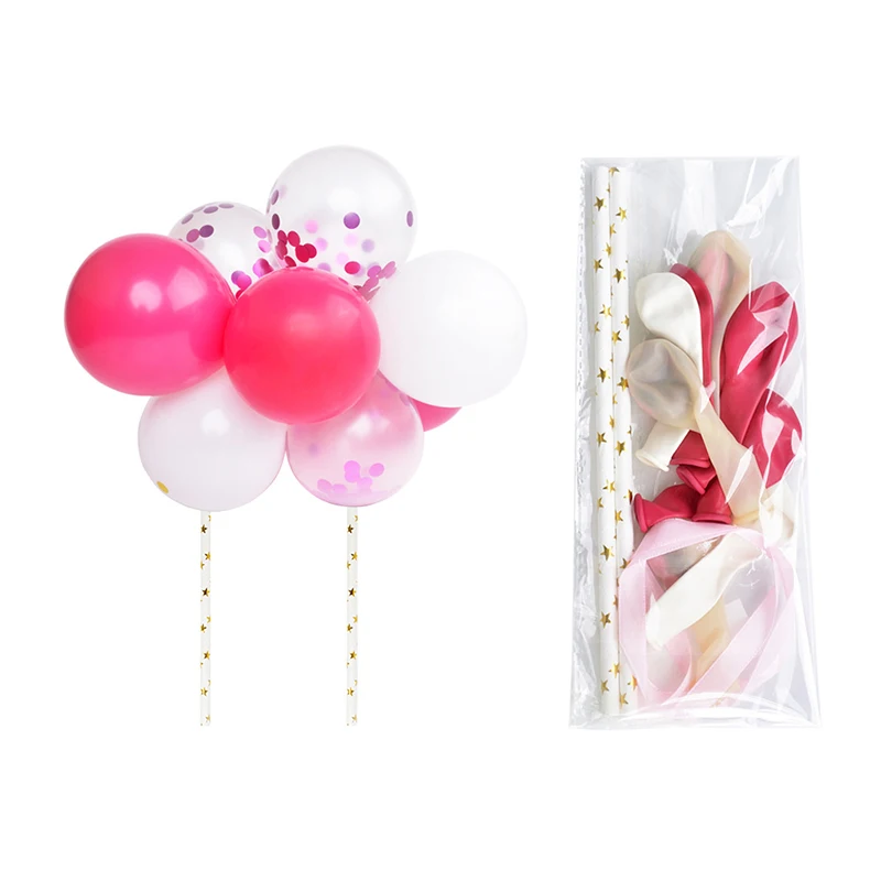 Воздушный шар из металлического латекса Конфетти украшение для торта на день