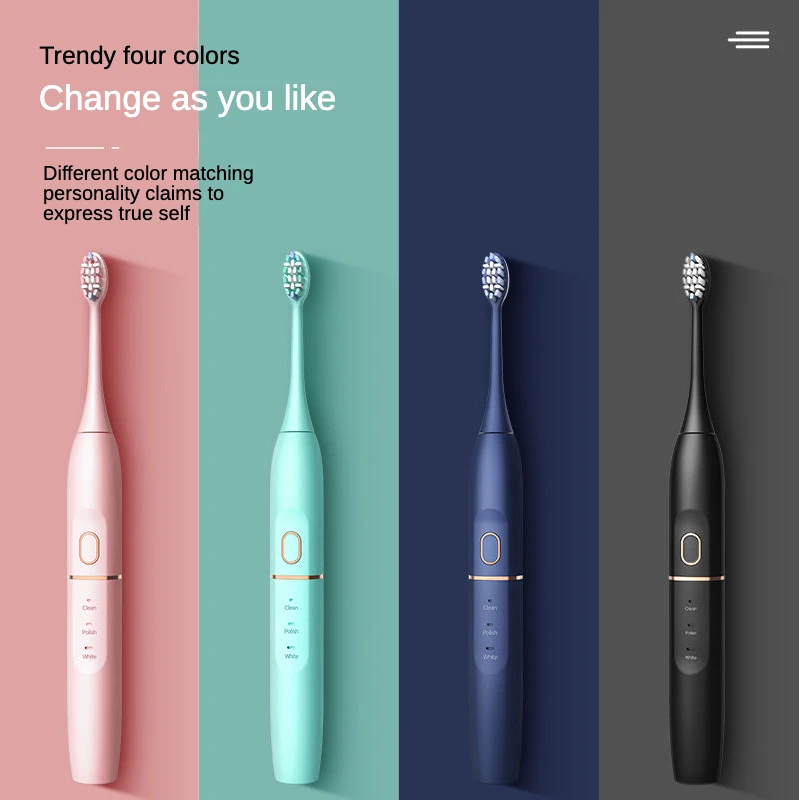 

New Sonic Electric Toothbrush Intelligent Fast Charging IPX8 Whole Body Washable Couple Toothbrush Replacement Head Package