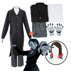 Костюм для косплея из аниме рассекающий демонов энму, киметсу, парик, пальто, рубашка, брюки, перчатки, черная униформа для хэллоуивечерние