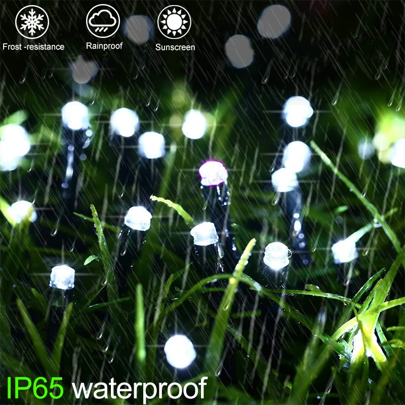 12 м многоцветная Солнечная лампа наружная водонепроницаемая эльфа