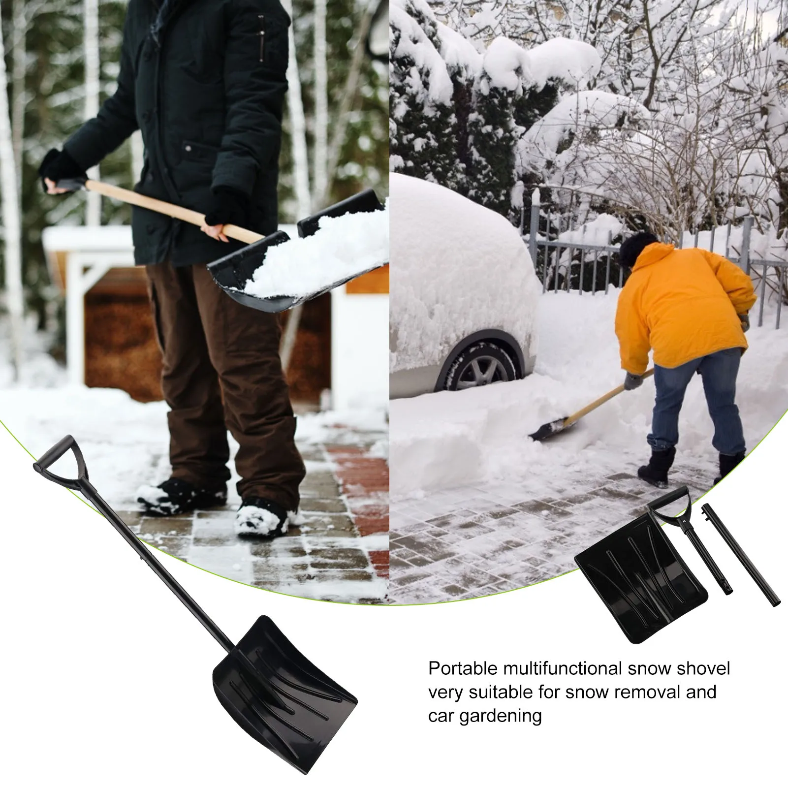 

Long Handle 93CM Outdoor Snow Shovel Aluminum Alloy Ice Shovel Winter Snow Remover Tool Camping Garden Folding Shovel Tools
