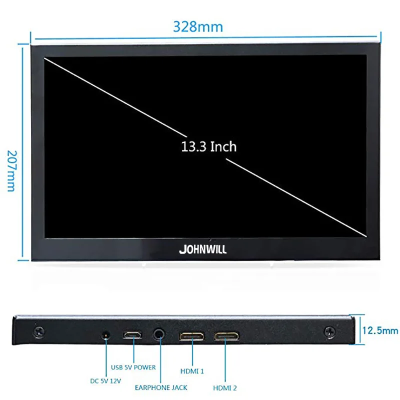 Портативный монитор 13 3 дюйма 2K 2560x1440 Мини ЖК HDMI дисплей для PS3/4xbox360 светодиодный