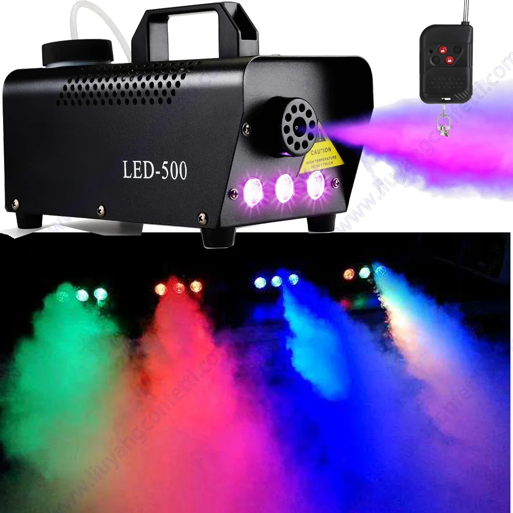 Cheap Máquina nebulizadora de humo Rgb, lanzador de niebla para discoteca familiar, colorida, Led remoto, eyector de luz para escenario, fiesta de Navidad, Dj, boda, inalámbrico, FX