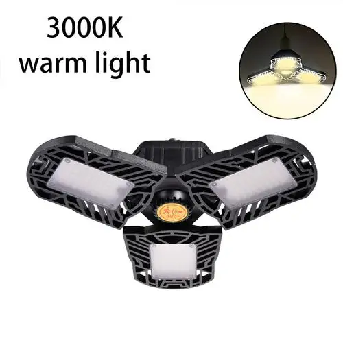 80w warm sensor Led Garage Lamp UFO Deform Industrial Lamp E27/E26 Led High Bay Light 60/80W Workshop Parking Warehouse Lamp 85-265v - Цвет: 80w warm sensor