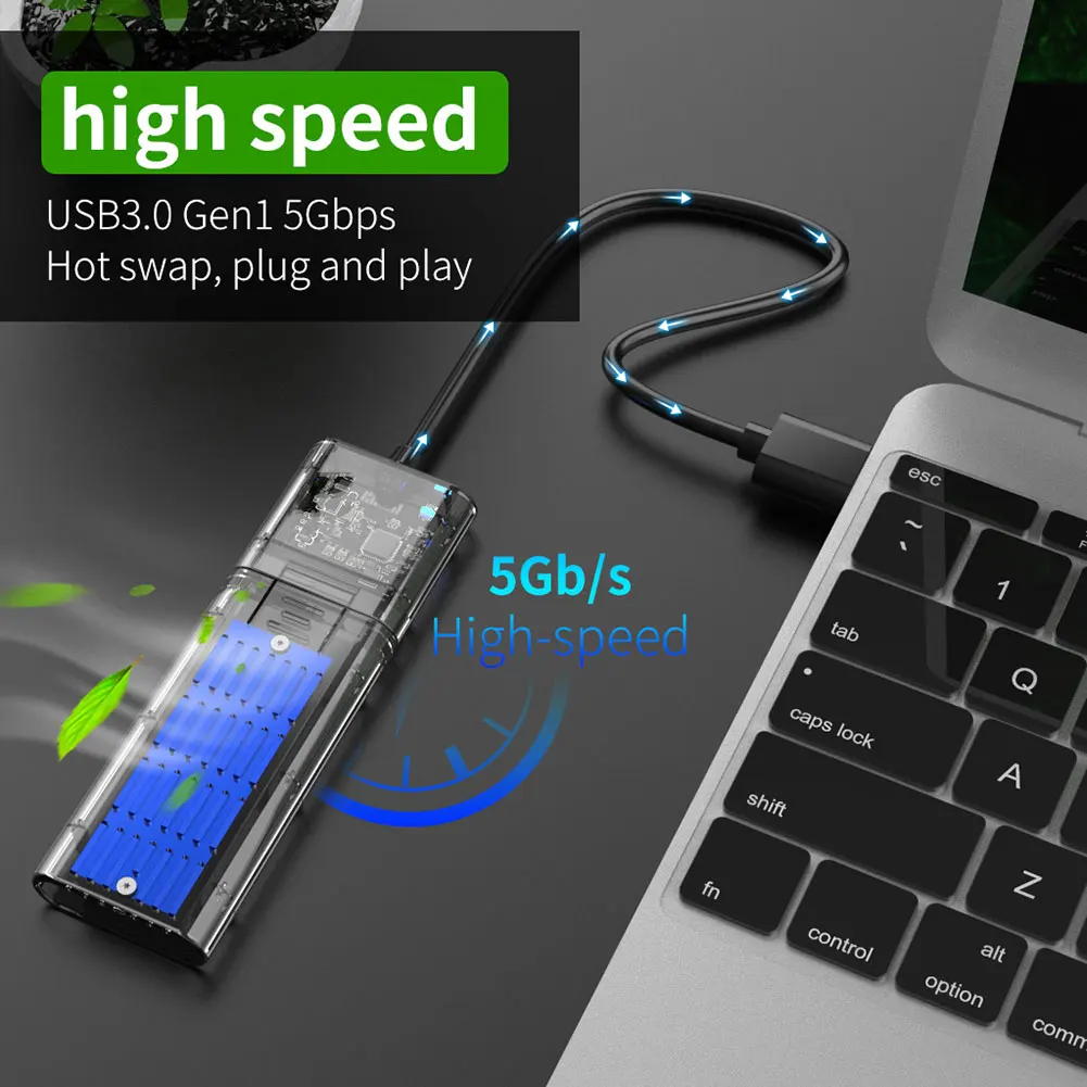 Чехол M2 SSD SATA шасси M.2 для USB 3 0 Gen 1 5 Гбит/с корпус NGFF | Компьютеры и офис