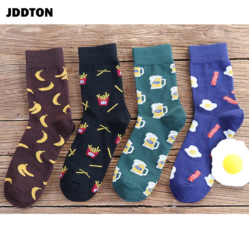 JDDTON мужские и женские Harajuku носки с принтом еды Патрик звезда модные