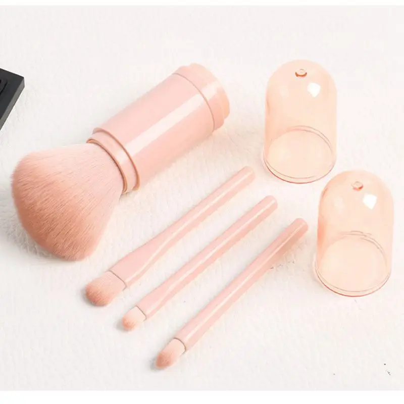 

косметика 4 nude pink Makeup Brushes beauty tool set loose powder blush brush pack кисти для макияжа кисти для макияжа набор