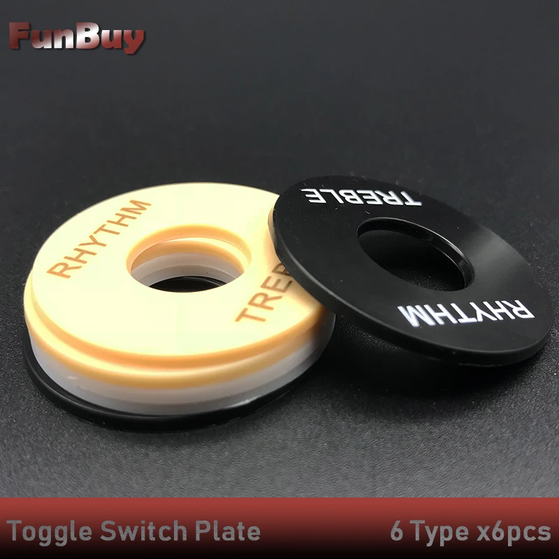 6 stücke 3 weg guitarra kippschalter platten scheiben rythm höhen ringe diy für lp elektrische gitarre ersatz teile free global shippin