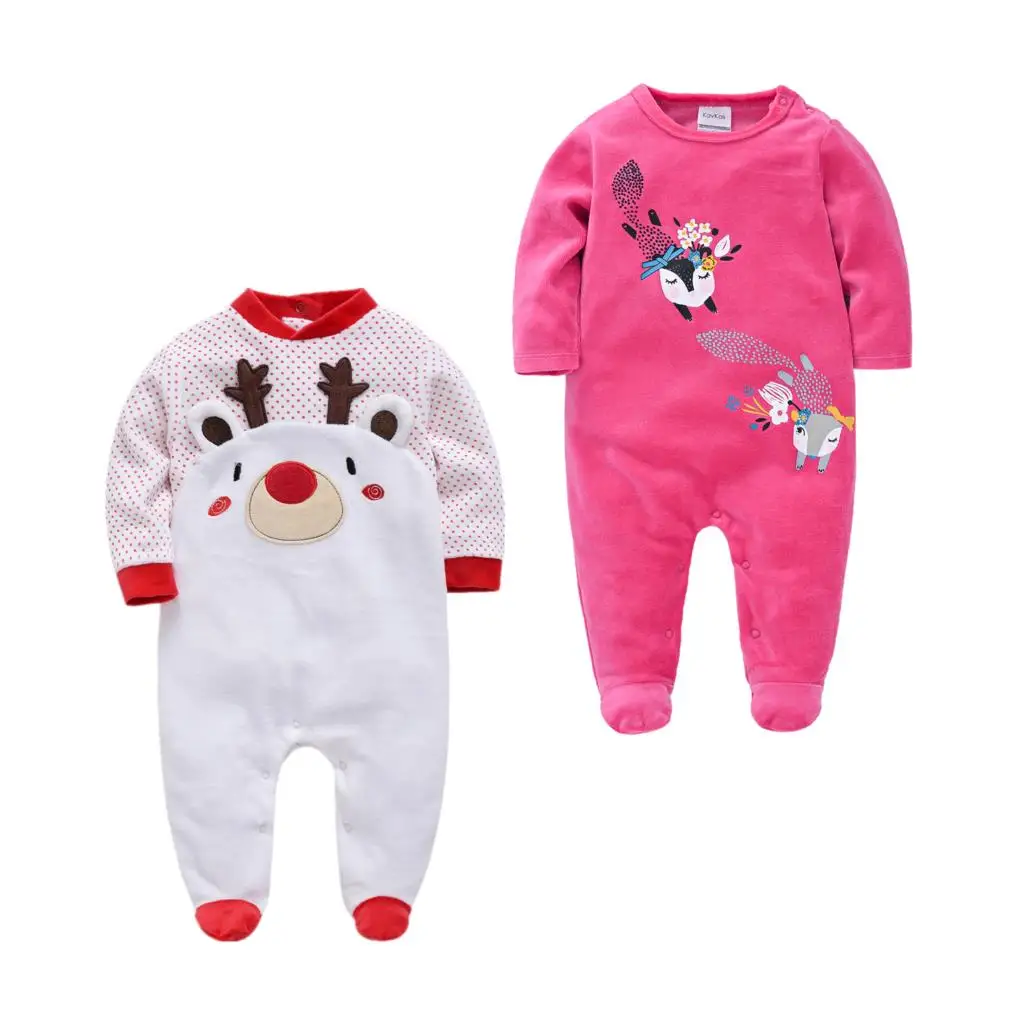 

Toddler Girls Pajamas Newborn Boys Pyjamas 2pcs Velvet Warm Infant Onesies Roupas Infantis Menino Overalls Toddler Costumes