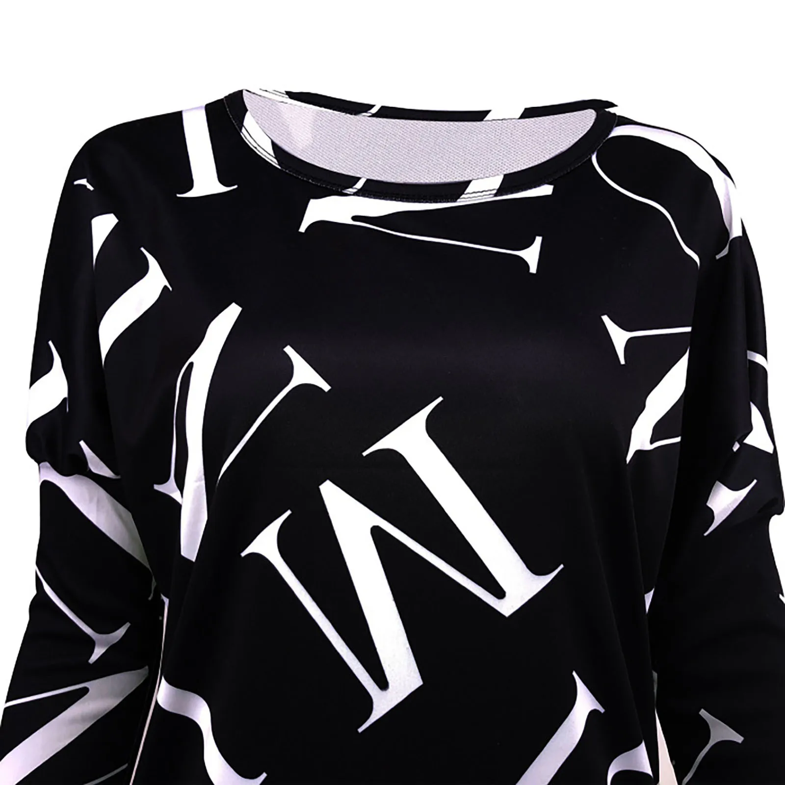 

Off Shoulder Suit Female Letter Printed Women's Tacksuit Casual Fashion Bat Sleeve Trousers Casual Sports Women's Suit