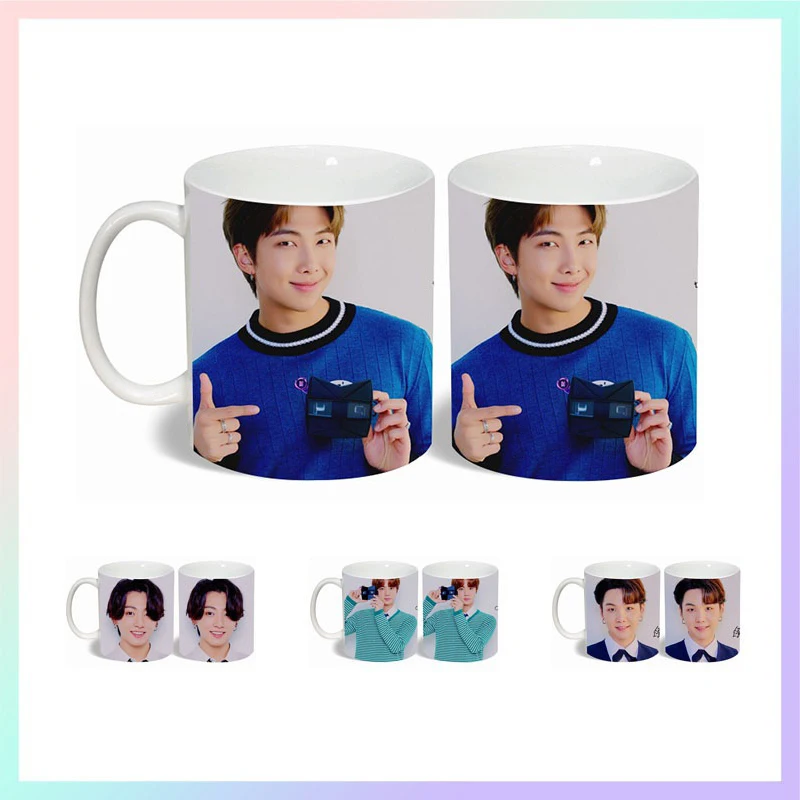 Новая Милая кружка для воды новинка с изменением цвета Kpop JUNG KOOK JIMIN V SUGA JIN J HOPE Official
