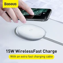 Baseus 15W Qi Wireless Charger for iPhone Power Fast Charging with 1m Type-C data Cable Charger for Mobile Phone Headphones