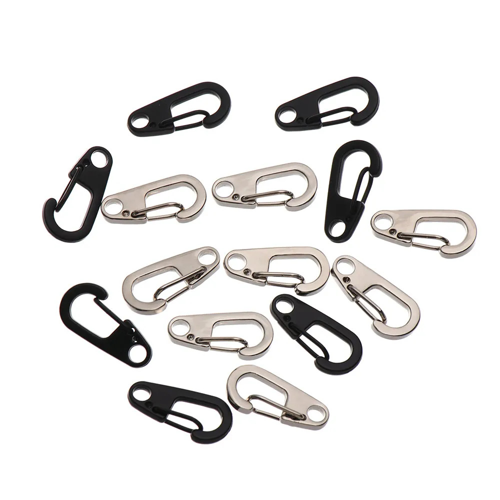

2Pcs D Carabiner D-Ring Key Chain Camping Keyring Spring Clips Outdoor Hook Safety Travel Tools Survival EDC Gear Hang Buckle