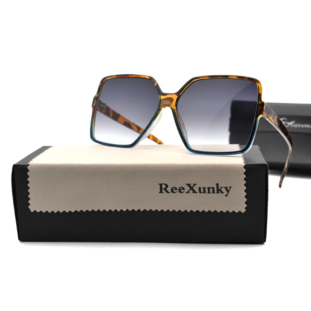 Очки солнцезащитные квадратные большие для мужчин и женщин модные зеркальные