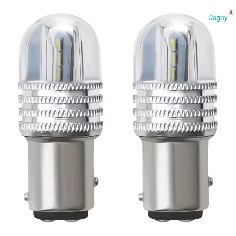 

50 шт. Автомобильный светодиодный сигнал S25 1157 BAY15D 3030 6SMD светодиодный мигающий стоп светильник белый красный синий светодиодный ная лампа ав...