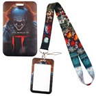 Брелок для телефона злого клоуна YQ802, брелоки со шнурком для подвесок, держатель для ID значка, шейный ремешок, шнур для ключей, подвесной шнурок, ювелирные изделия