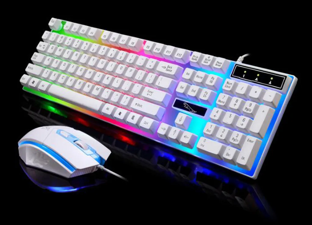 Игровая проводная USB клавиатура и мышь G21 с радужной светодиодной подсветкой