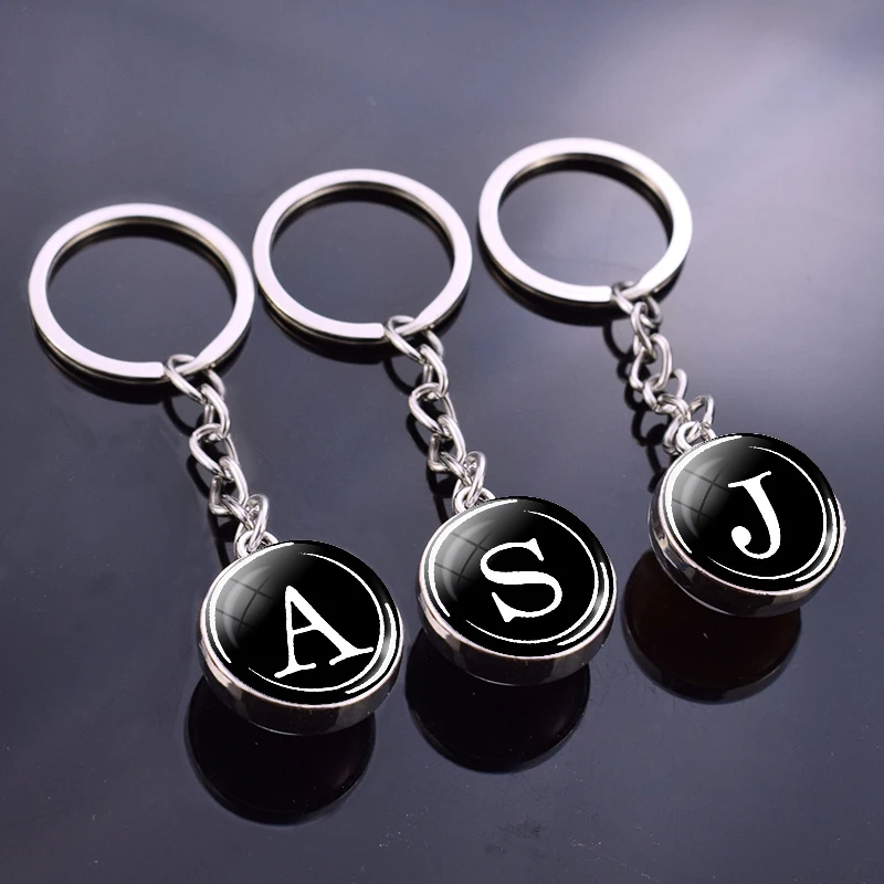 Брелок со стеклянным шариком 26 букв | Украшения и аксессуары