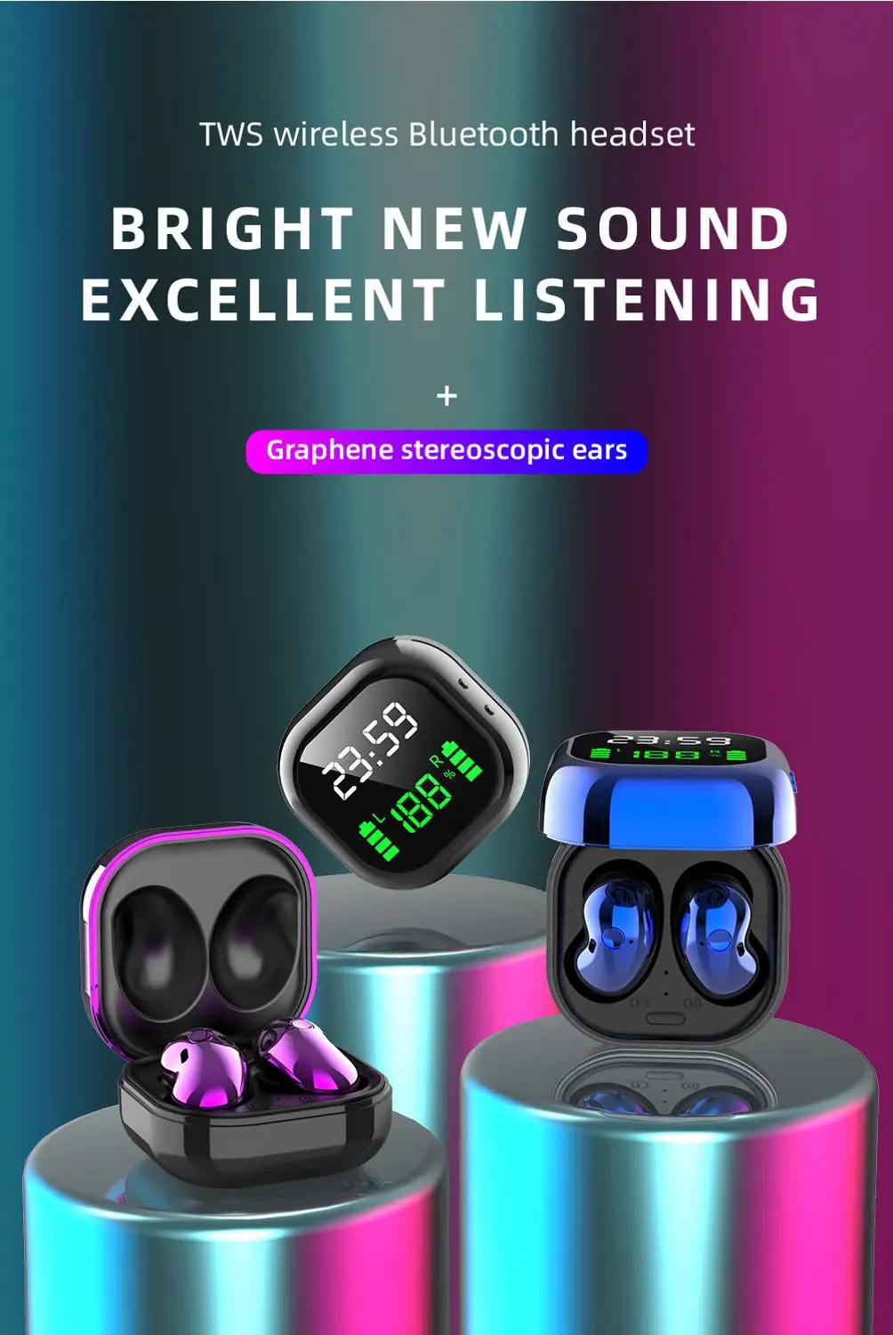 

Mini Wireless Headphone S6 Plus TWS Bluetooth 5.1 Earphone HIFI Stereo Waterproof Sport Running Headset HD Call Handsfree Earbud
