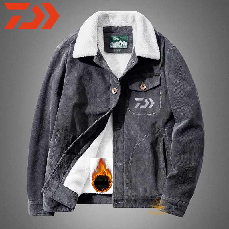 

Winter DAIWA Fishing Clothes Men's Outdoor Plus Velvet Warm Fishing Jacket Climbing Rock Climbing Sports Fishing Jacket