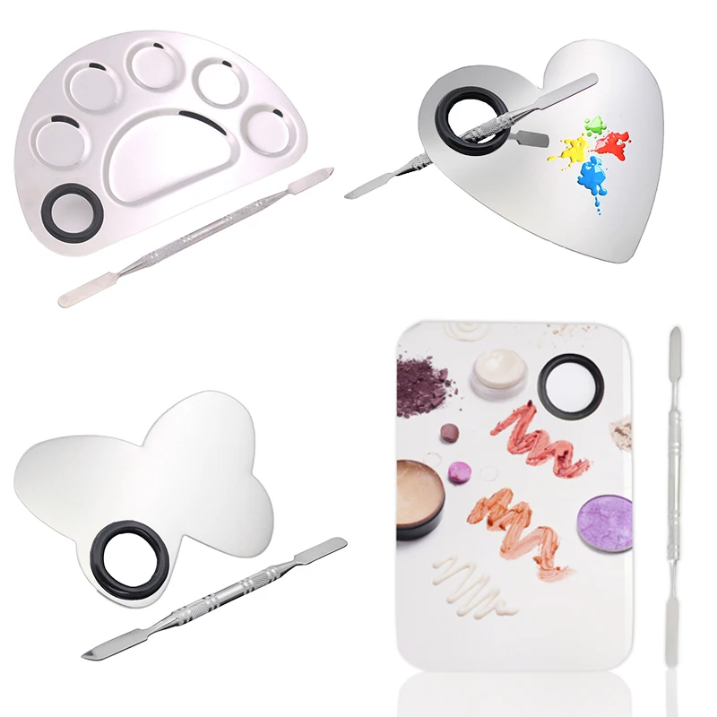 Профессиональная косметическая Палетка для смешивания красок макияжа шпатель