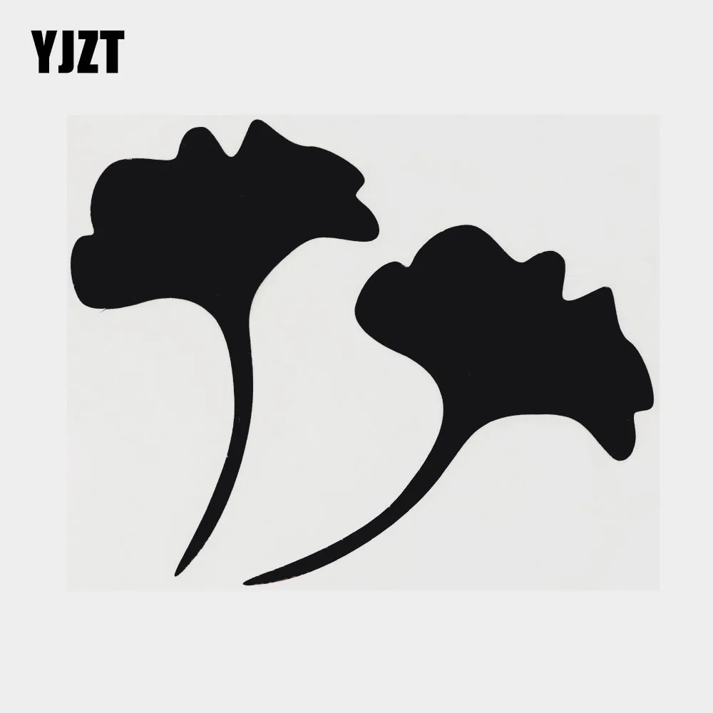 

YJZT, 13 см × 10,4 см, модные виниловые наклейки с изображением листьев гинкго для мотоцикла и автомобиля, 18B-0306