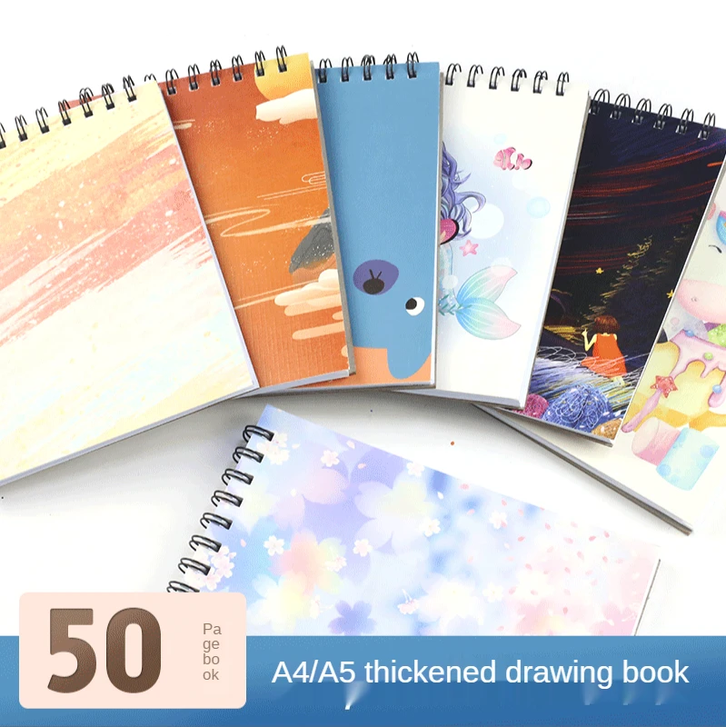 

A4 Hand-drawn Sketch Fine Painting Student Animation Graffiti Paper Coil Art Supplies Sketchbook for Drawing free shipping