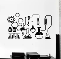 vinyl wall sticker science chemical lab wall decal scientist chemistry study set vinyl posters school classroom decoration af045