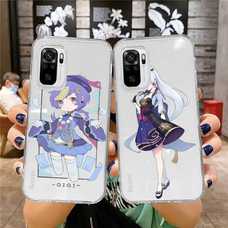 

genshin impact Phone Case Transparent for Xiaomi mi 10T 11 Redmi note 7 8 9 9S 10 9A 9T pro