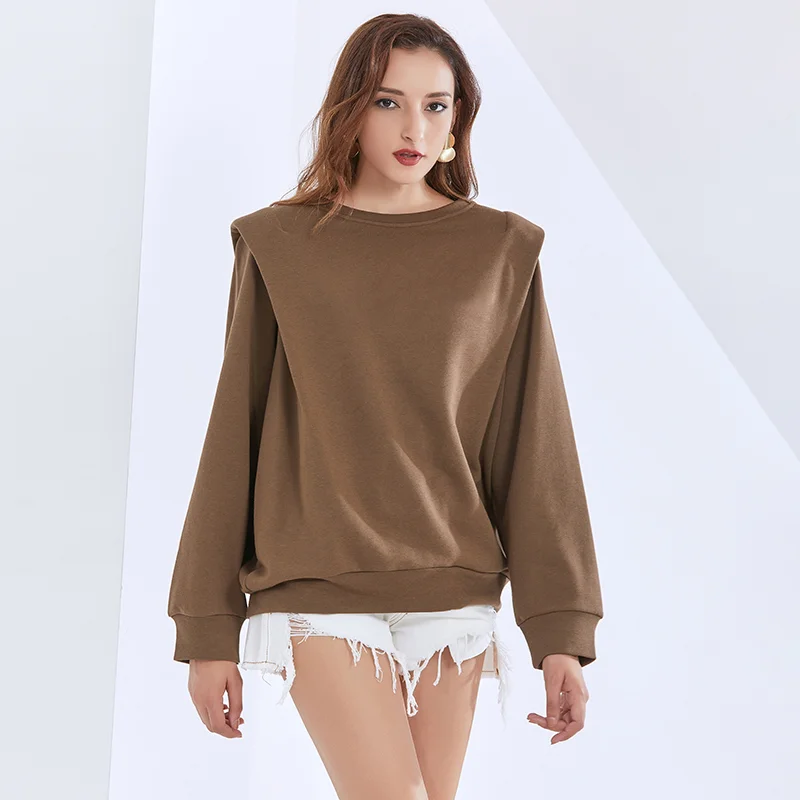 

Minimalist Sweatshirt for Women O Neck Long Sleeve Knitting Pullovers Casual Sweatshirts Female Tide Sweatshirts 2021 Clothes