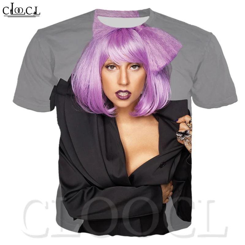 

Newest Singer Lady Gaga 3d Print T Shirt Men/Women T-shirt Casual Short Sleeve Hip Hop Harajuku Unisex Streetwear Tops