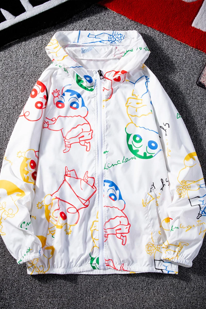 

Men's Sunscreen Clothes Summer 2021 New Sun Ultra-thin Breathable Tide Brand Jacket Casual Thin Ice Silk Jacket